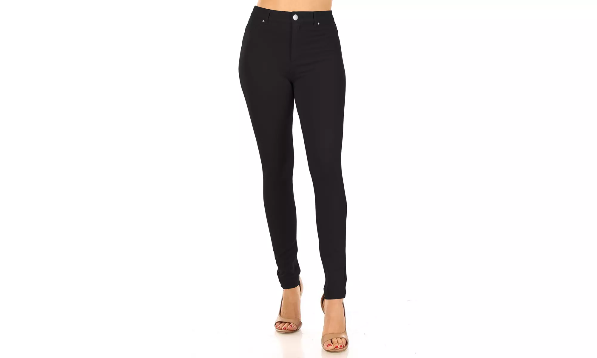 Women's Casual Skinny Ponte Mid-Rise Pants