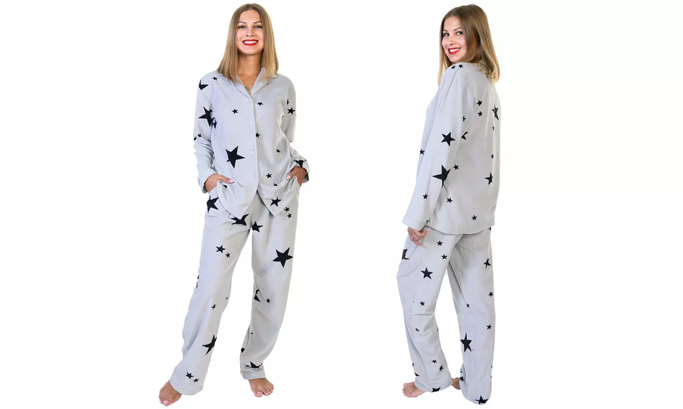 Angelina Cozy Fleece Pajama Set (Also in Plus Sizes)