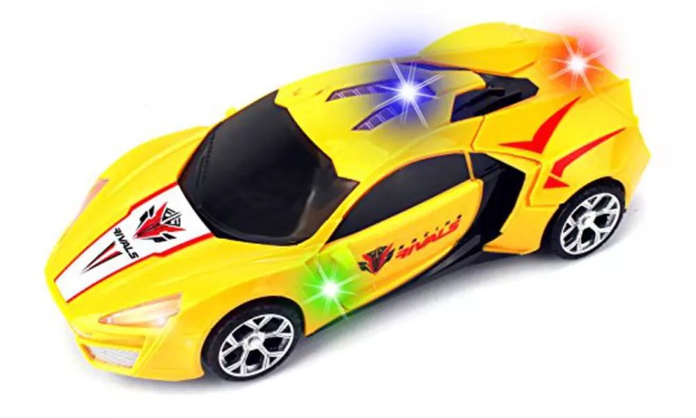 Racing Rivals Transforming Battery Operated Kid's Bump and Go Toy Car - Primary Image