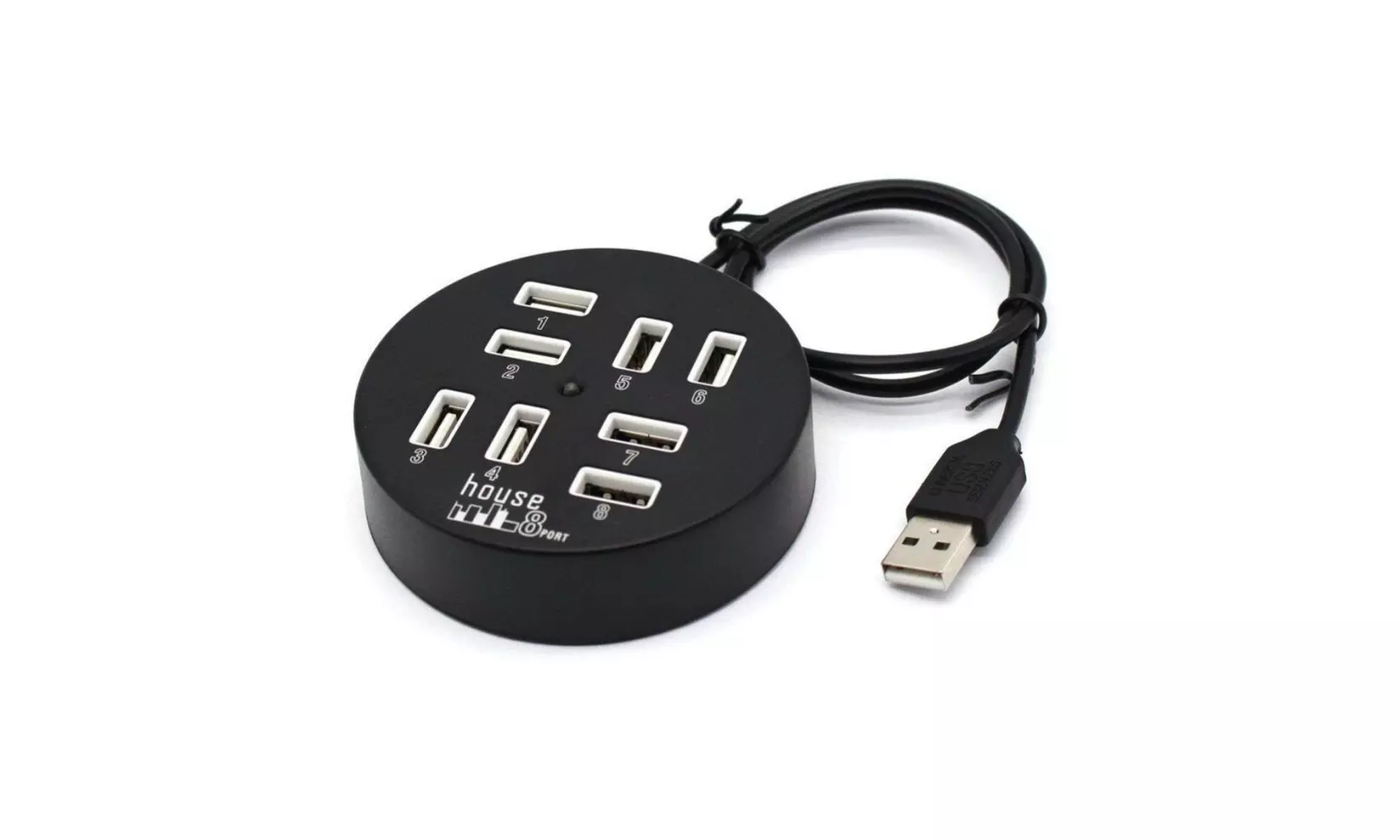 Circular 8 Port USB 2.0 Portable Round Hub USB Adapter  - Second Medium