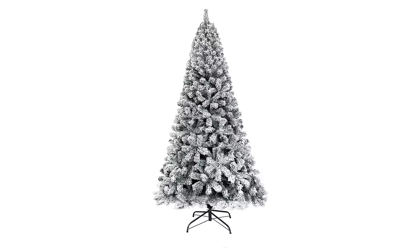 7ft Premium Slim Flocked Artificial Christmas Tree - Second Medium