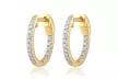 1/4 - 2.00 CTTW Inside-Out Diamond Hoop Earring in 14K Gold by DiamondMuse - Second Medium