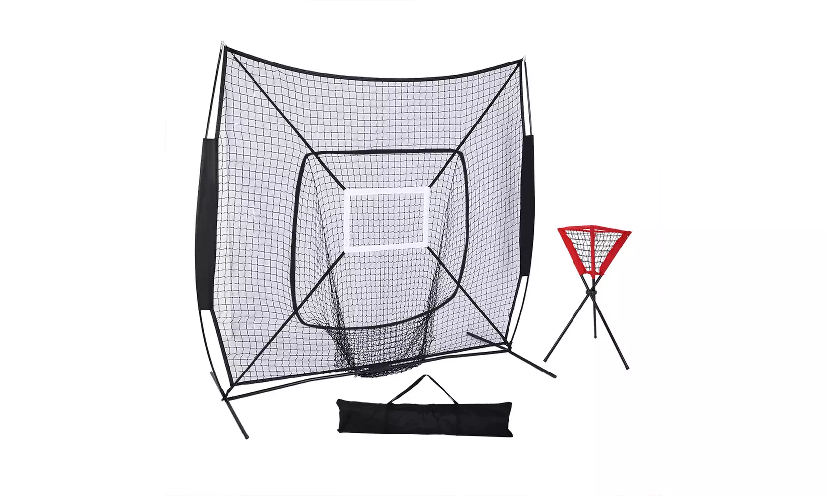 7' x 7' Portable Baseball Softball Practice Net, Black - Primary Image