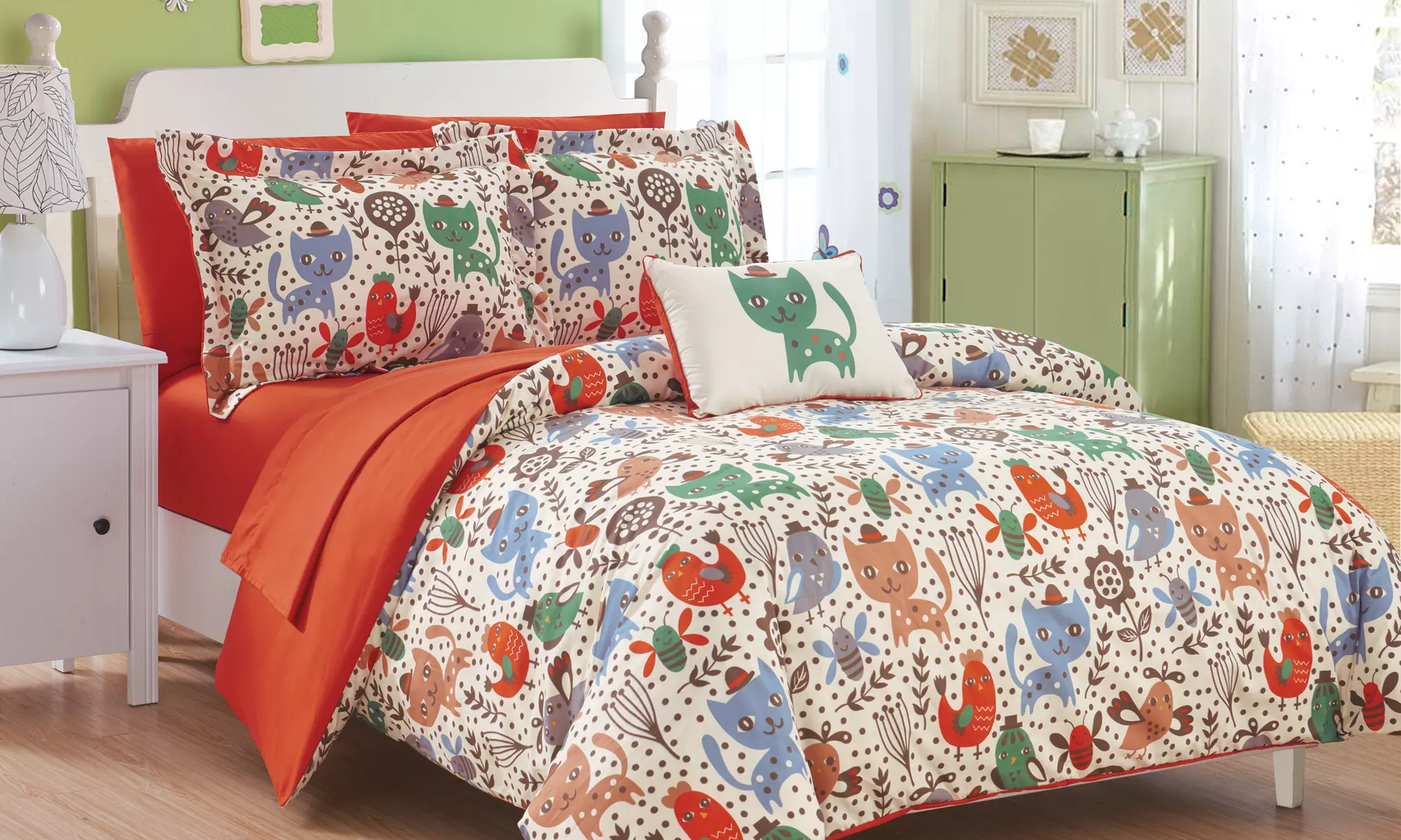 8 or 6 Piece Back to School Reversible Comforter Set - Sheet Set Included - Second Medium