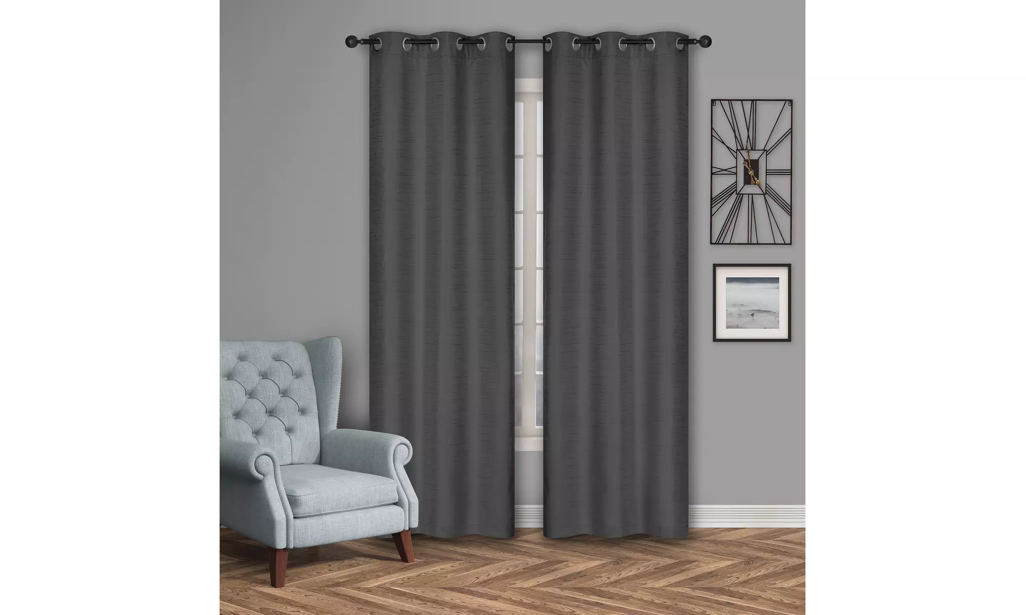 Curtain Blackout Textured Slub 2 Pack - Primary Image