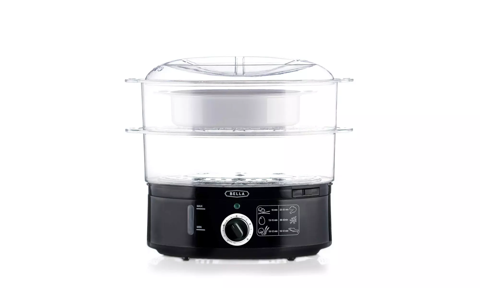 BELLA (13872) 7.4 Quart 2-Tier Stackable Baskets Healthy Food Steamer - Primary Image