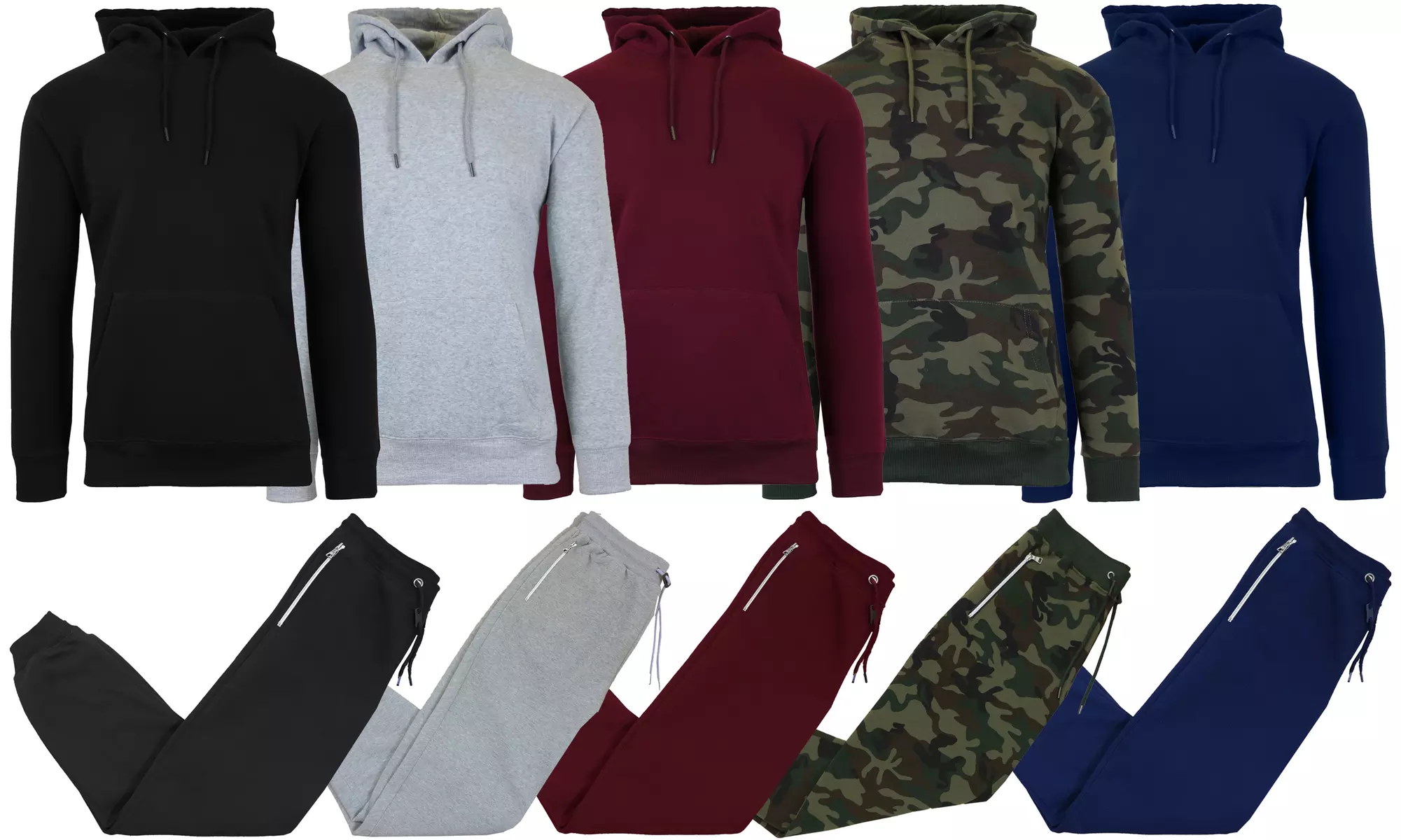 Men's Fleece Pullover Hoodie & Fleece Jogger 2-Piece Set (S-2XL) - Primary Image