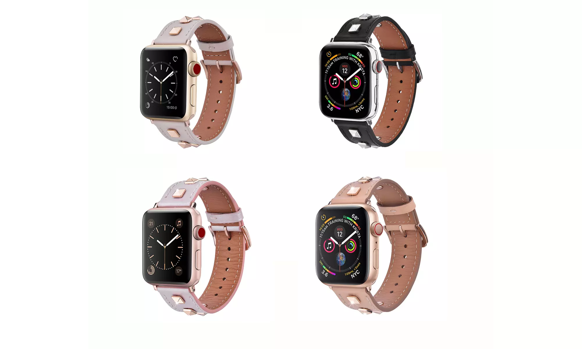 Genuine Leather Studded Band for Apple Watch All Series  - Primary Image