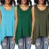 Image 1: Women's Summer Sleeveless Pleated Shirt Casual Tank Tops
