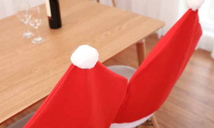 santa hat chair covers set 4