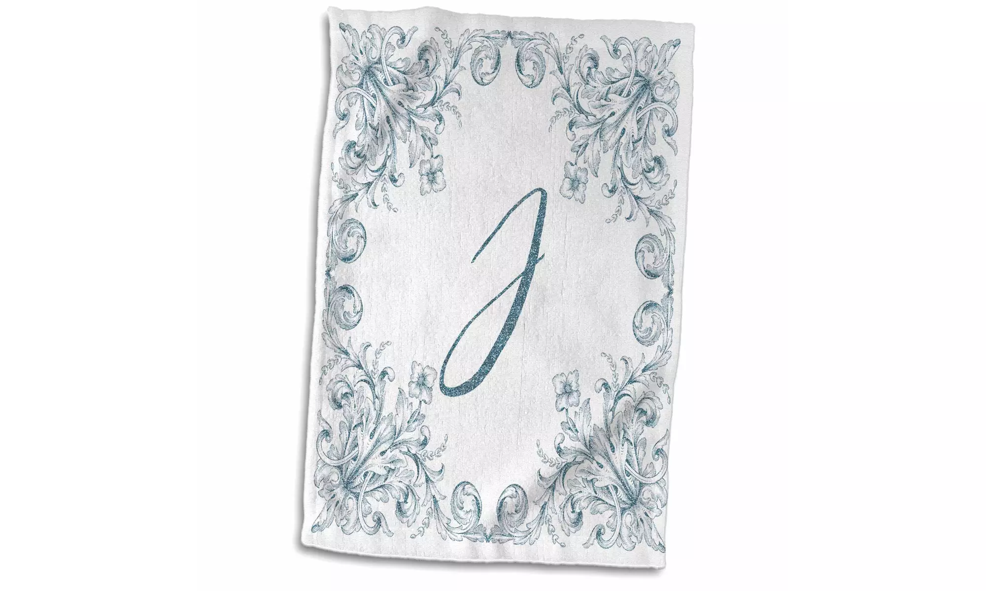  Towel - Letter J Personal Luxury Vintage Glitter Monogram-Personalized Initial - Primary Image