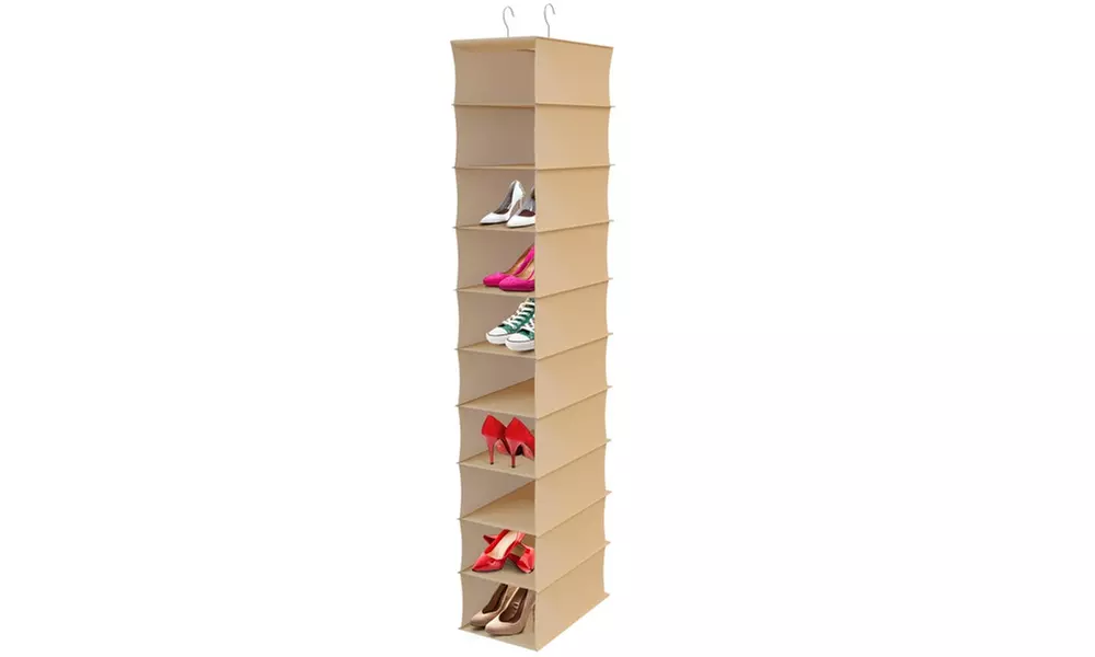 Lavish Home Ten-Shelf Hanging Closet Shoe Organizer - Primary Image