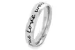 Stainless Steel 'true Love waits' Ring - Second Medium