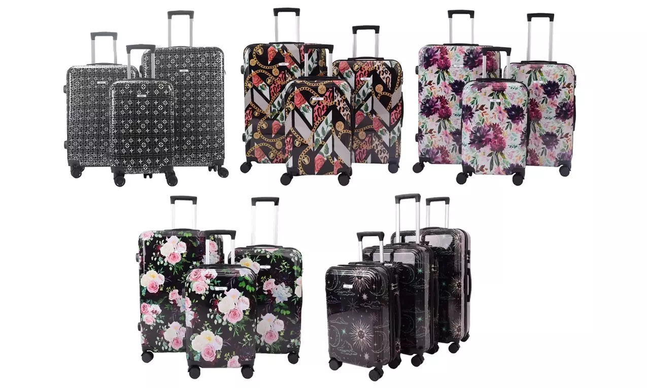 Fashion Pattern Hardside Upright Spinner 3-Piece Luggage Set - Primary Image