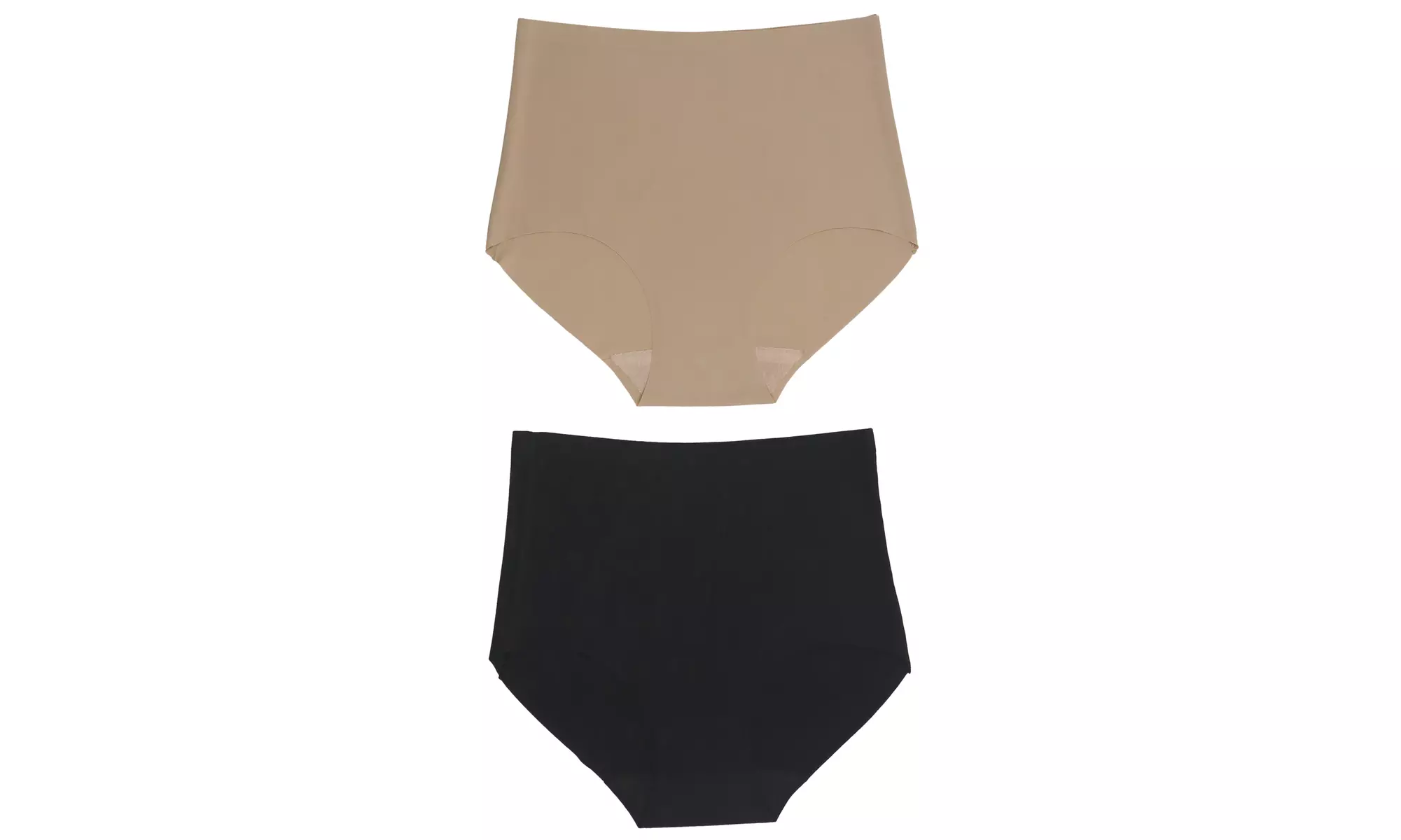 Plus Size High-Waisted Tummy-Control No Show Briefs (6-Pack) - Second Medium