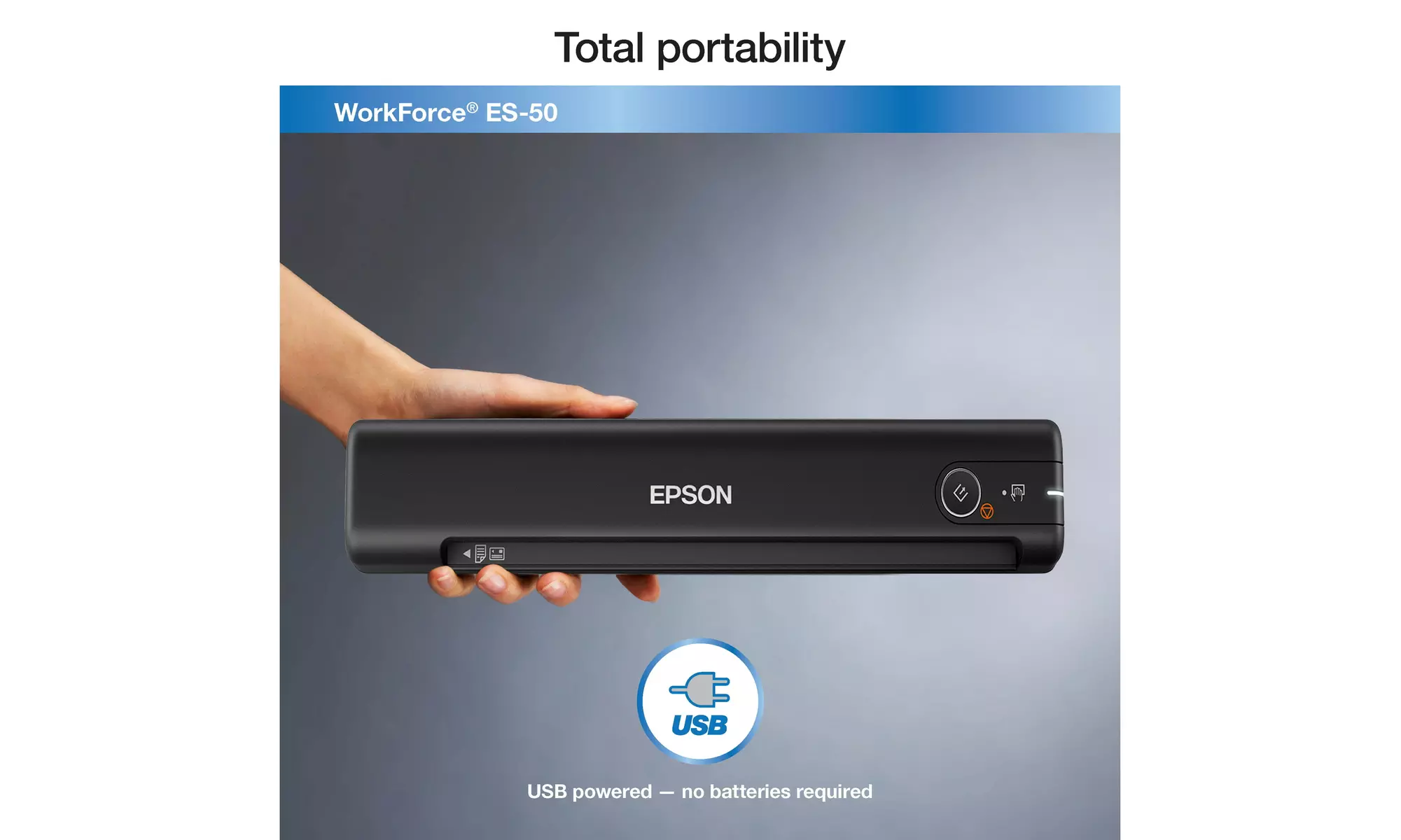 Epson WorkForce ES-50 Portable Document Scanner for PC and Mac (Black)- New - Second Medium