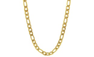 18k Gold Plated Unisex Figaro Chain