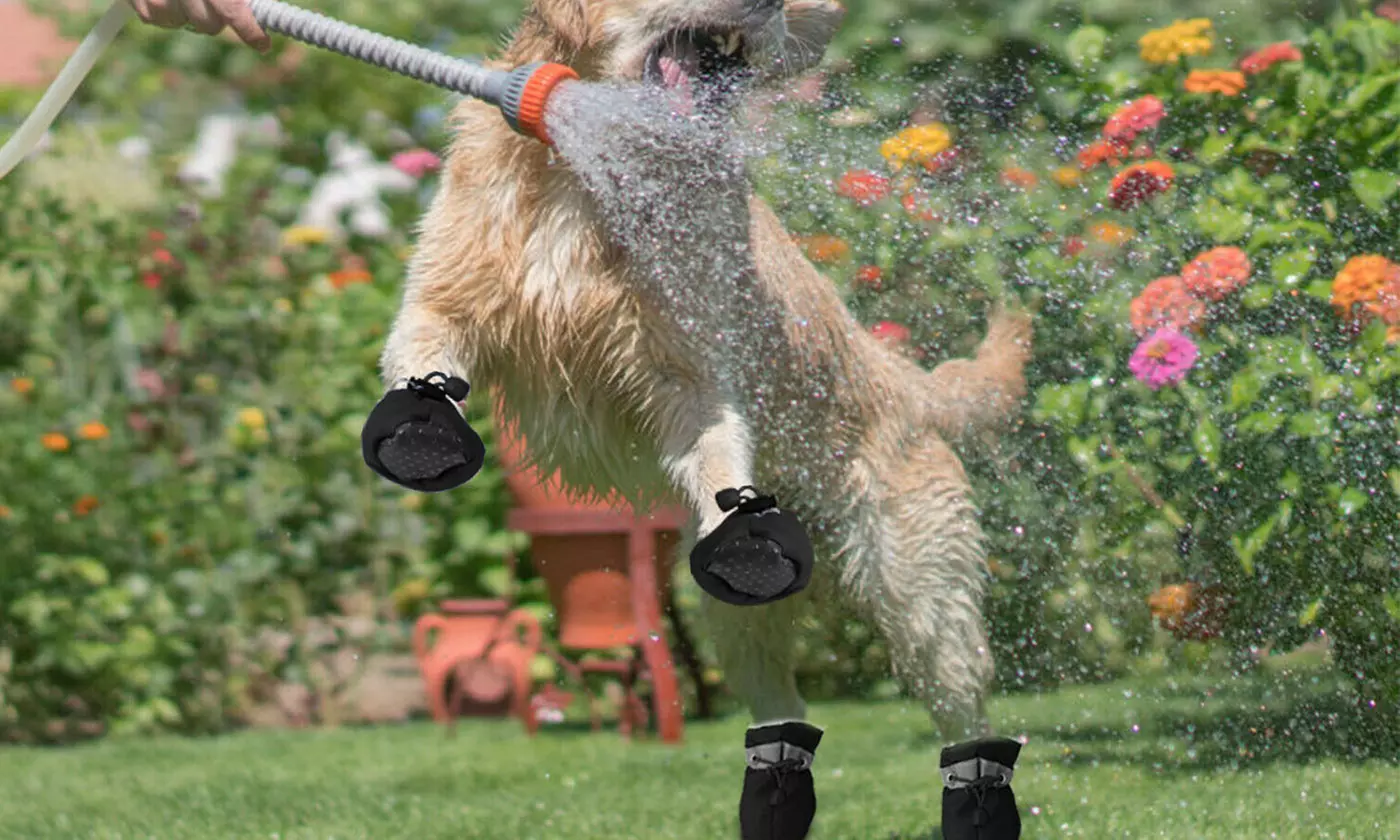 4Pcs Dog Boots Shoes Anti Slip Waterproof Puppy Rain Pet Cat Socks