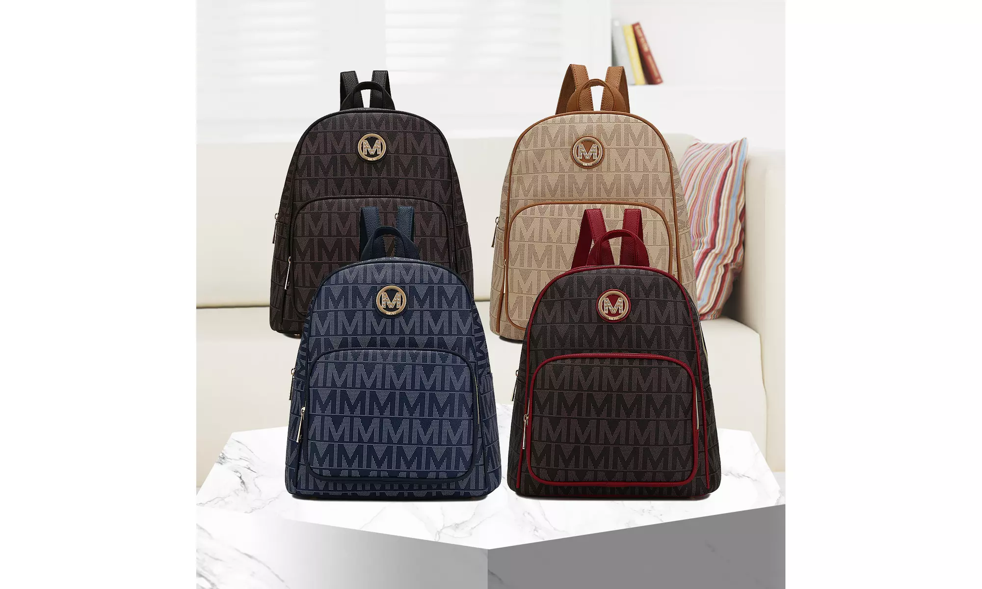 MKF Collection Fanny Signature Vegan Leather Women's Backpack by Mia K. - Primary Image