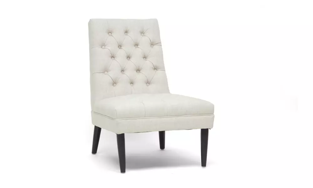 Closeout: Zinnia Beige Linen Modern Accent Chair (Set of 2) - Primary Image