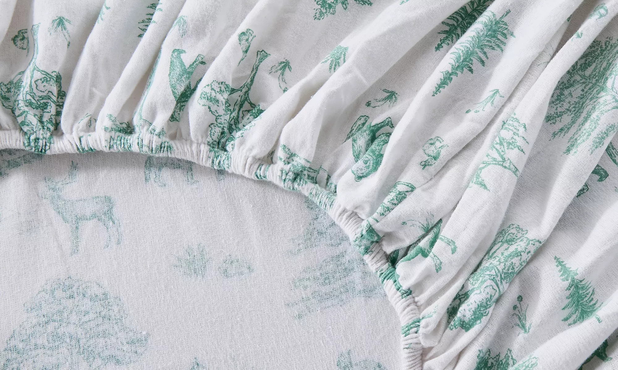 Nature Print Turkish Cotton Flannel Sheet Set