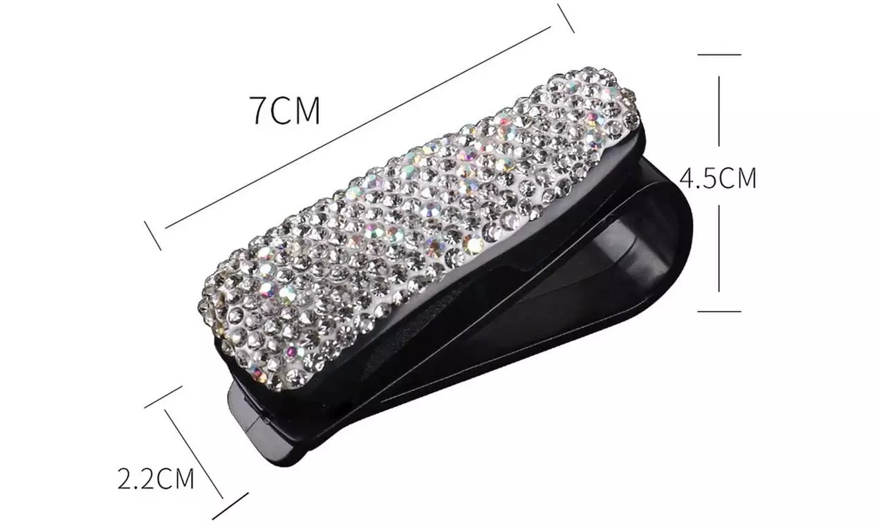  Bling Sunglasses Glasses Holder For Car Visor Clip 2 Pack   