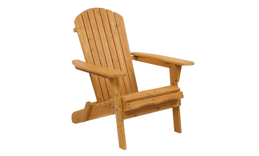 Up To 47 Off On Folding Wooden Adirondack Cha Groupon Goods   C870x524 