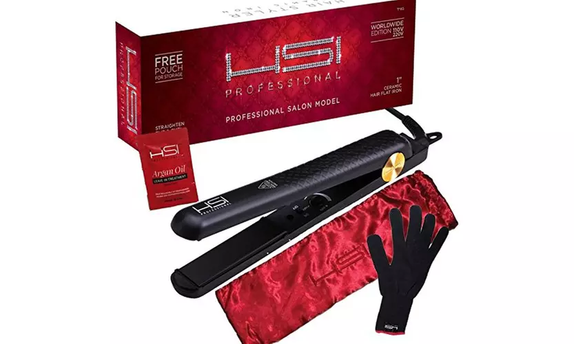 HSI Professional Ceramic Tourmaline Ionic Flat Iron hair straightener - Primary Image