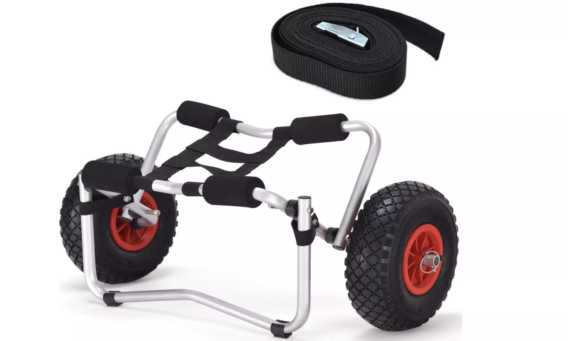 New Aluminum Kayak Jon Boat Canoe Gear Dolly Cart Trailer Carrier Trolley Wheels - Primary Image