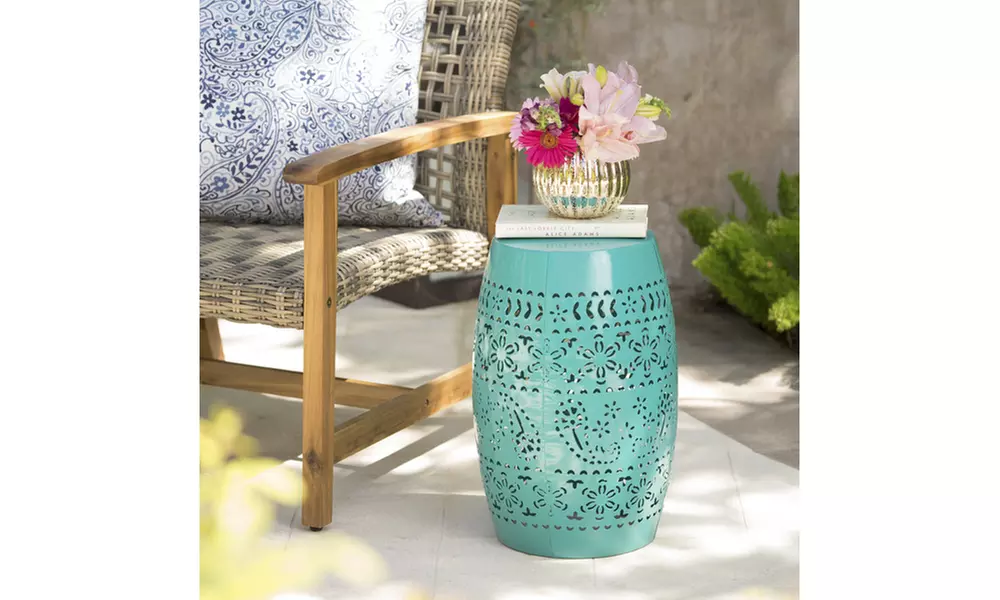 Riley Outdoor Iron Side Table - Primary Image
