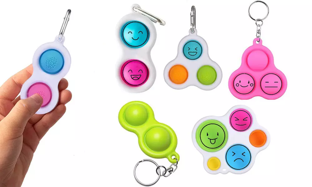 New Anti-Stress Pressure Relief Fidget Toy, Dimple Bubble Popper (2 Pack)   - Primary Image