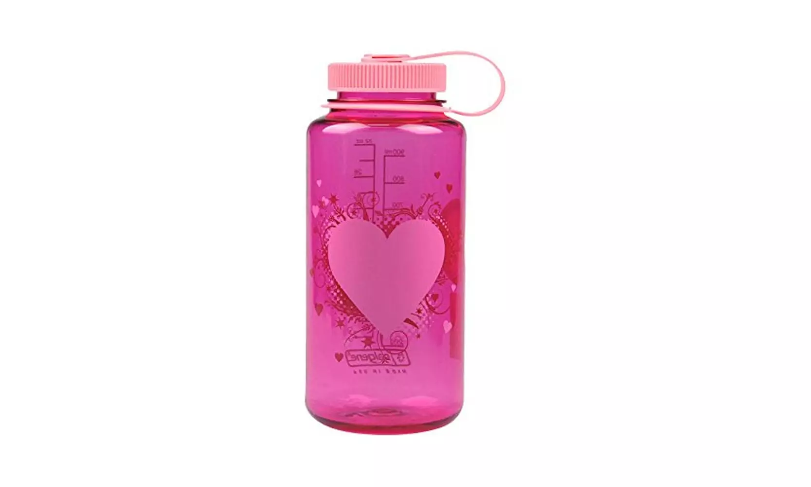 Nalgene 682010-0171 Wm 1 Qt Pink Heart with Pink Lid - Primary Image