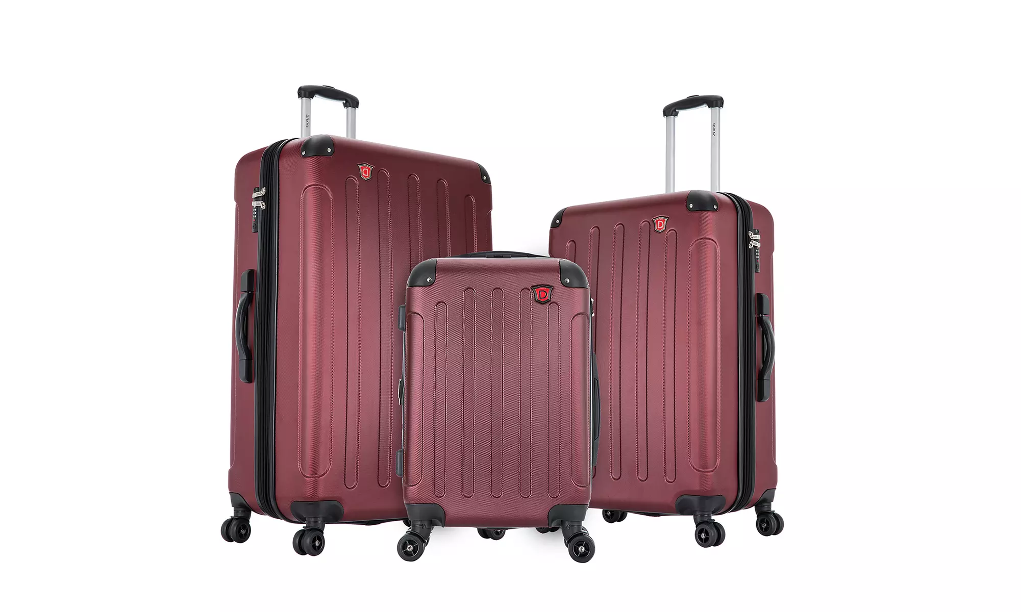 Three-Piece DUKAP Intely Smart Hardside Luggage Set 20"/28"/32"