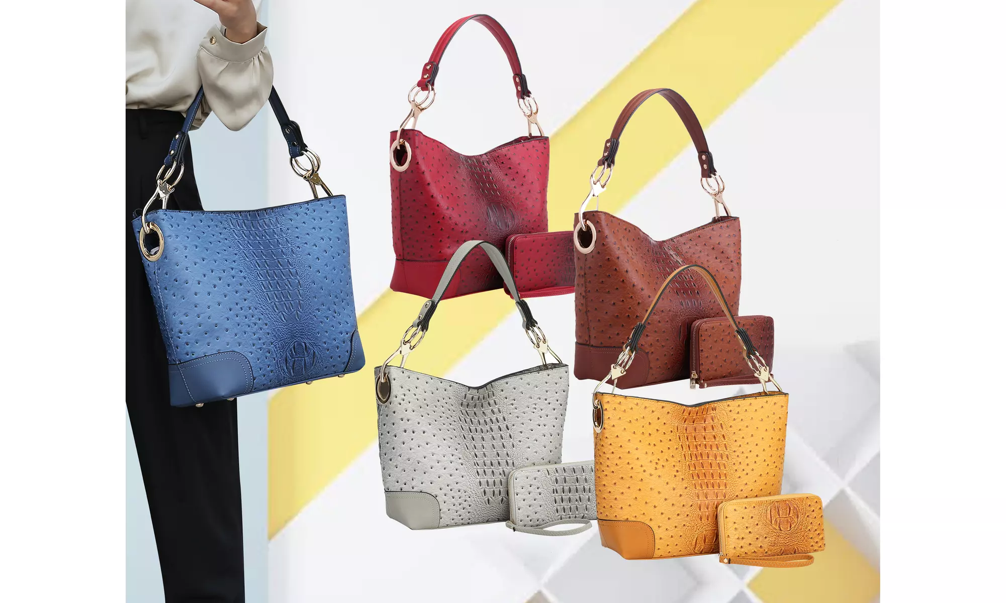 MKF Collection Wandy Soft Vegan Leather Hobo & Wallet Set by Mia K- 2PCS - Primary Image