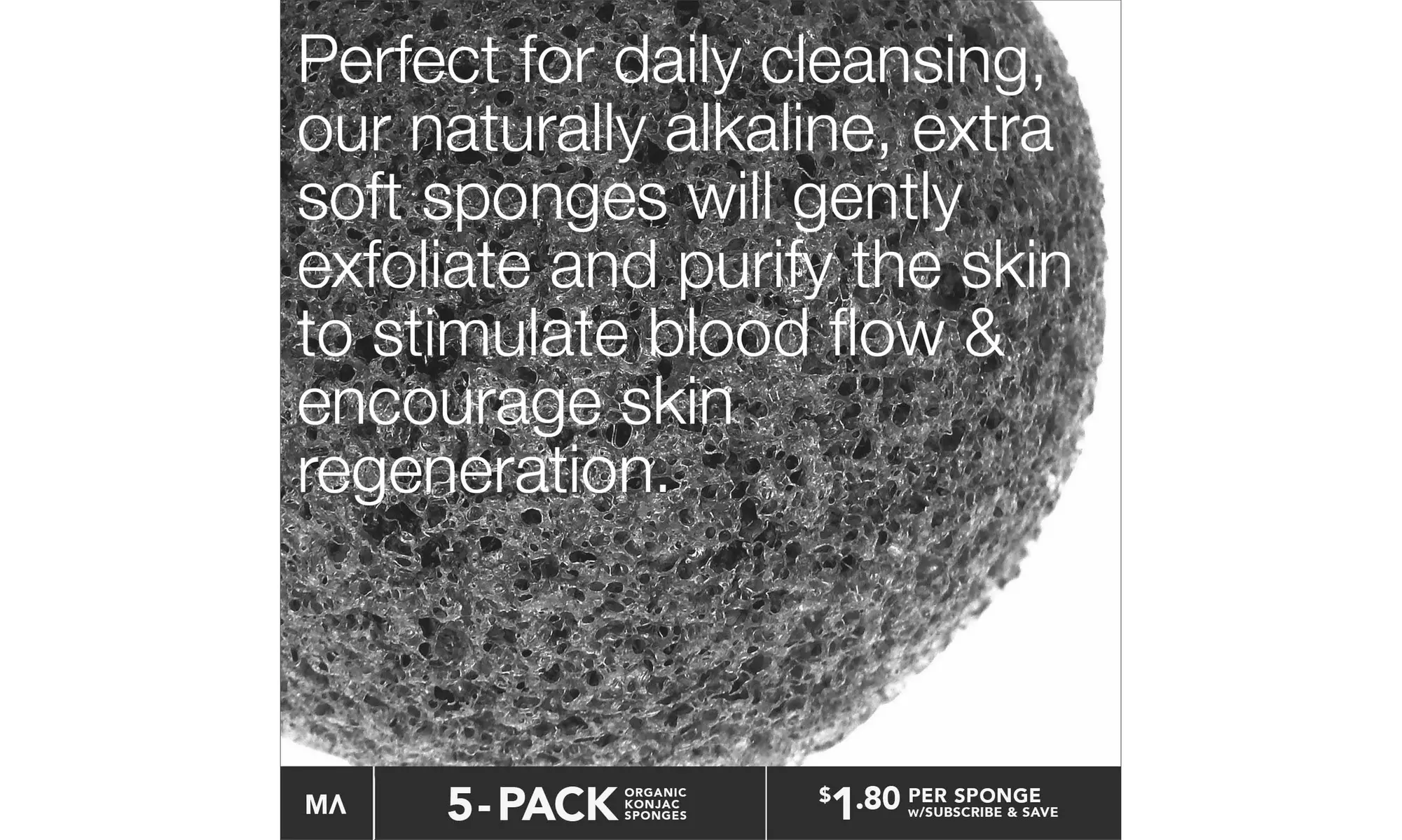 Minamul Konjac Exfoliating Organic Facial Sponge Set - Second Medium