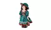  Abigail  Porcelain Doll, Jewish Star of David, Wearing Green & Brown Dress