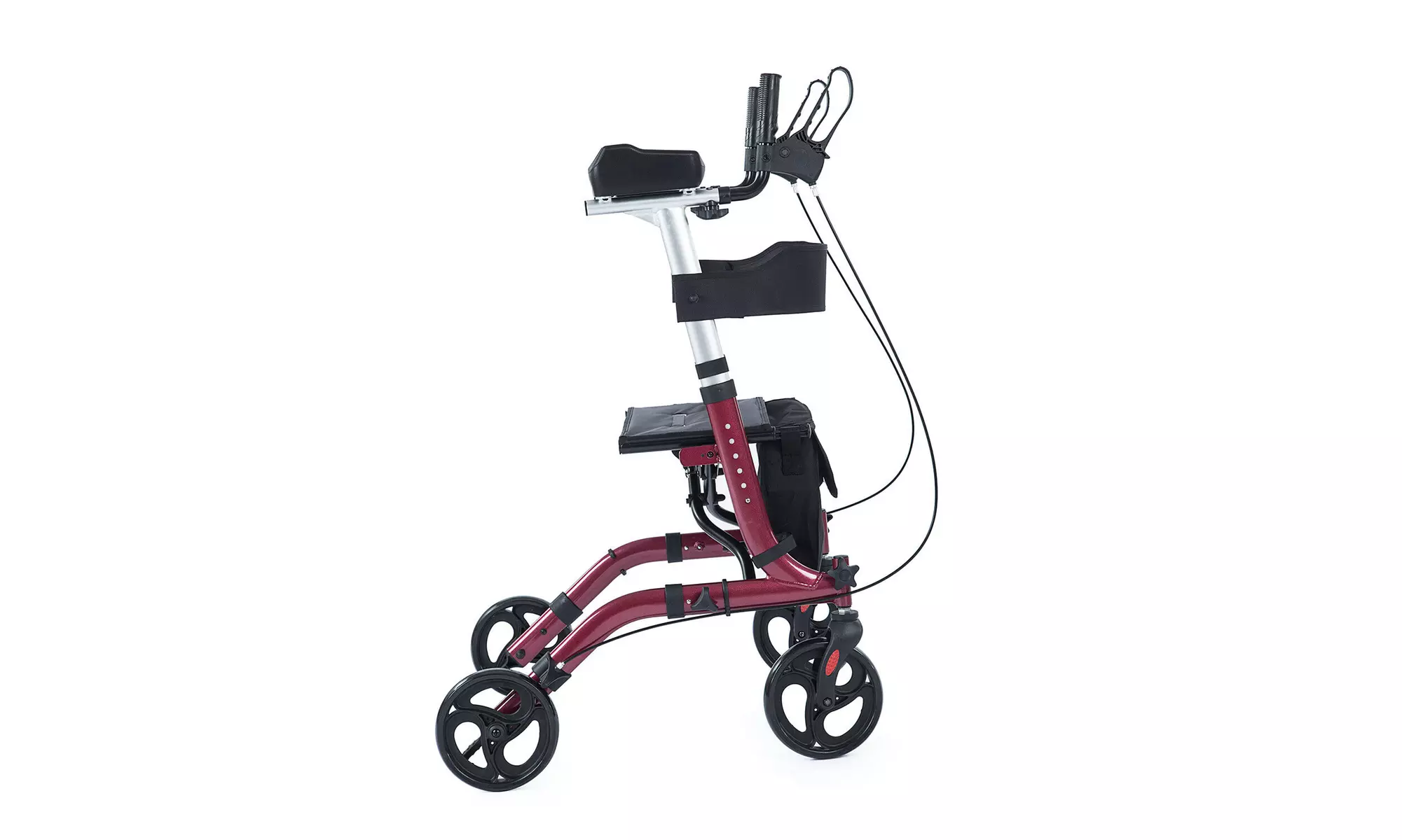 ELENKER Folding Upright Rollator Walker Drive Medical Seat & Back Four Wheel USA - Primary Image