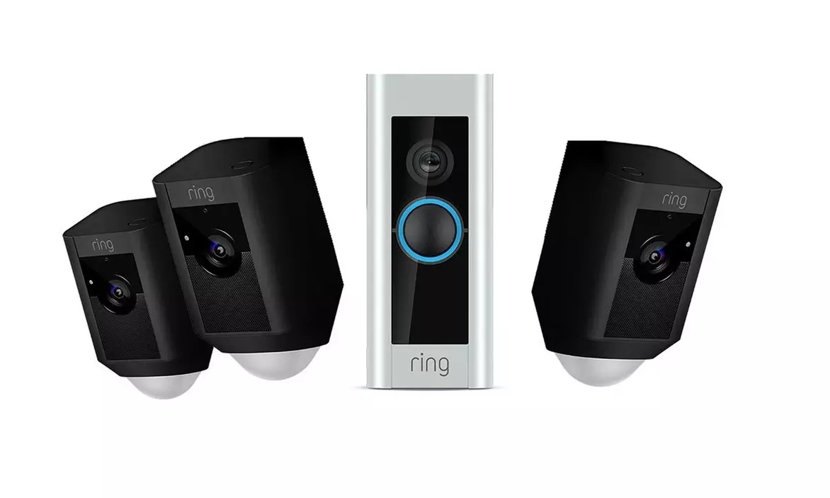Ring Deluxe Pro Bundle Video Doorbell Pro with 3 Wireless Spotlight Cameras - Primary Image