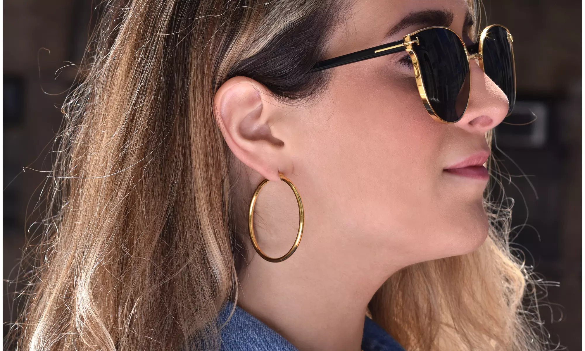 Sterling Silver 14k Gold Plated 3MM High Polished Hoop Earrings