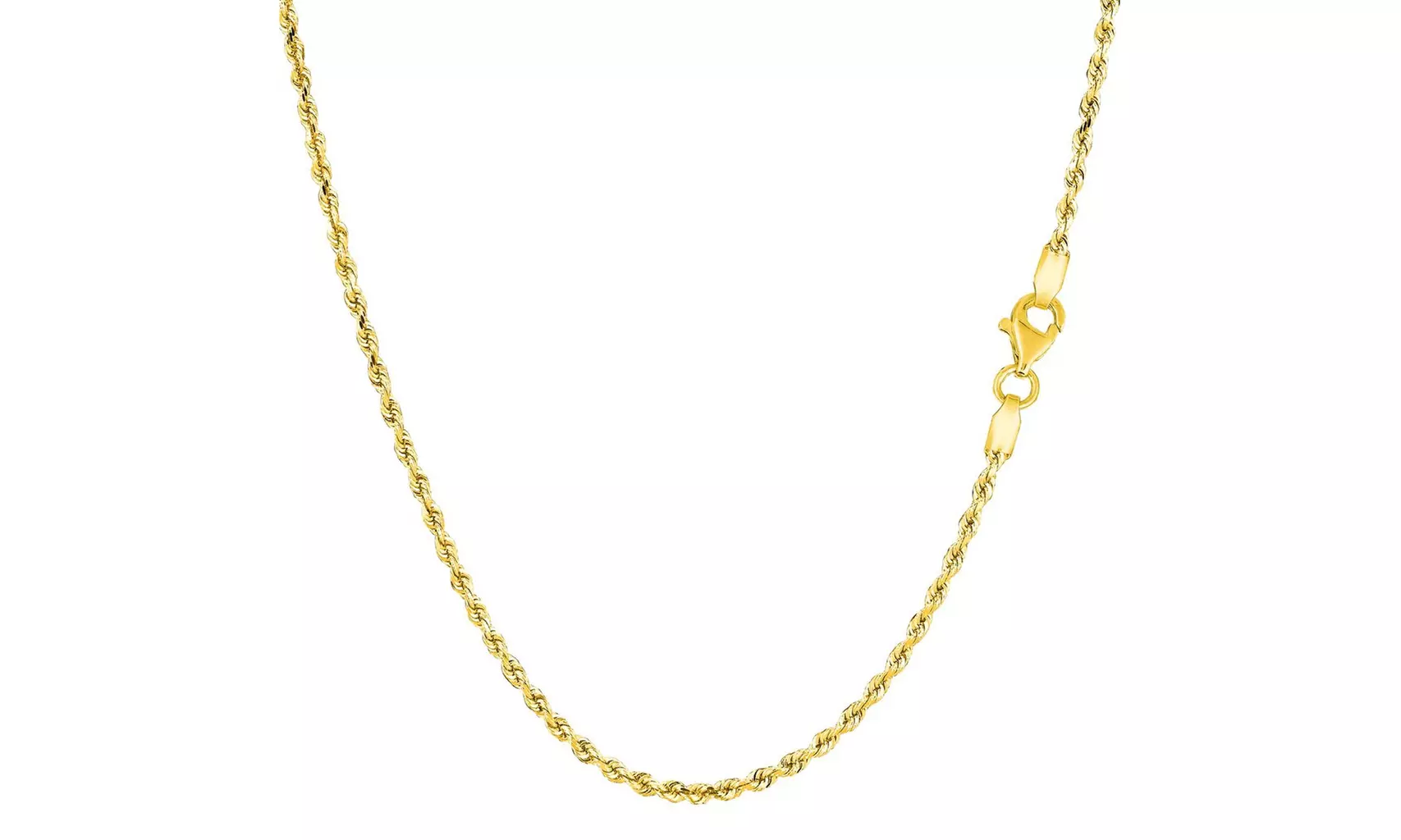 10K Yellow Gold 1.5mm Diamond Cut Sparkle Rope Chain with Lobster Clasp - Primary Image