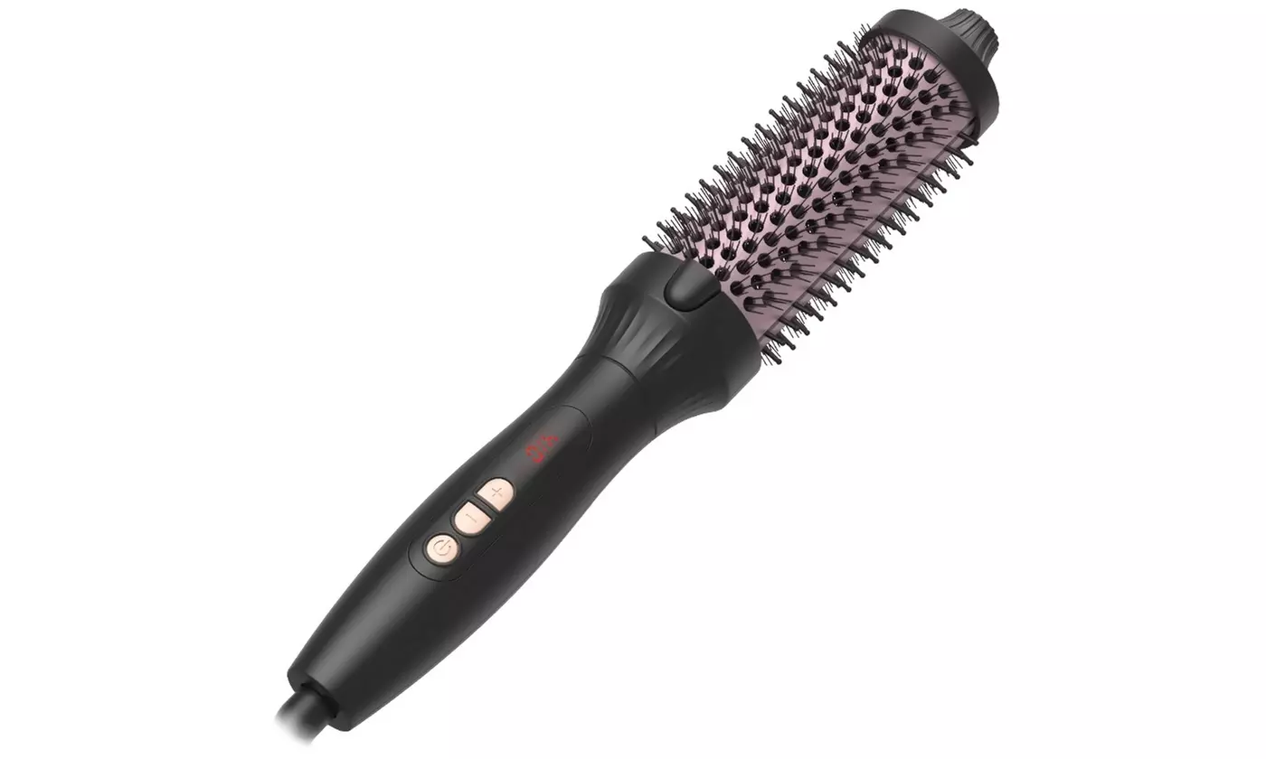 Laromni 3-in-1 Thermal Brush Hair Curler and Straightener with 10 Heat Settings