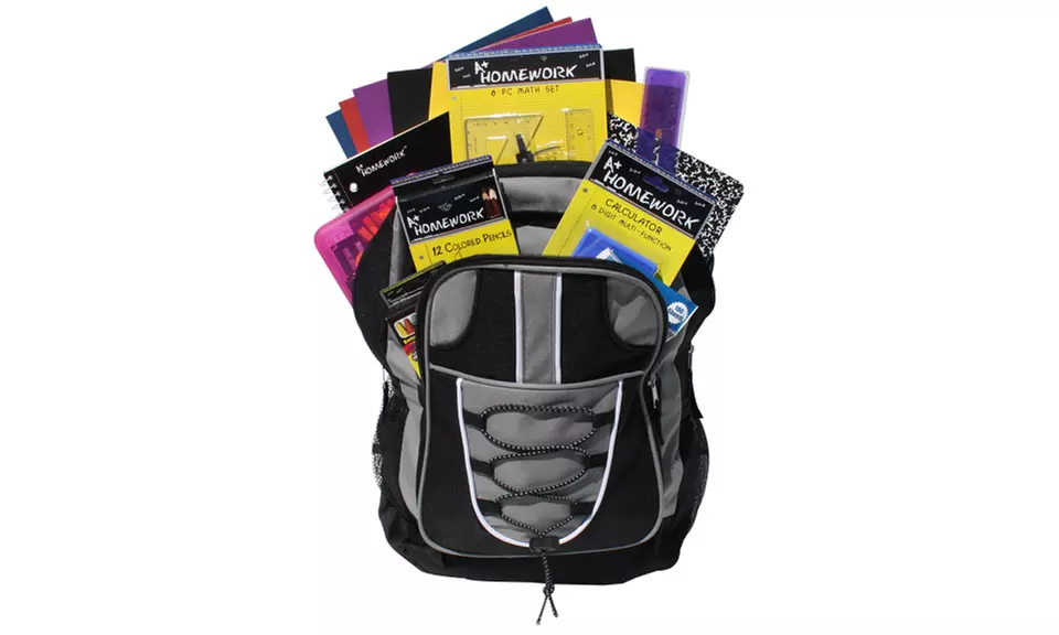 17 inch Prefilled Backpack with 18-Piece School-Supply Kit - Second Medium