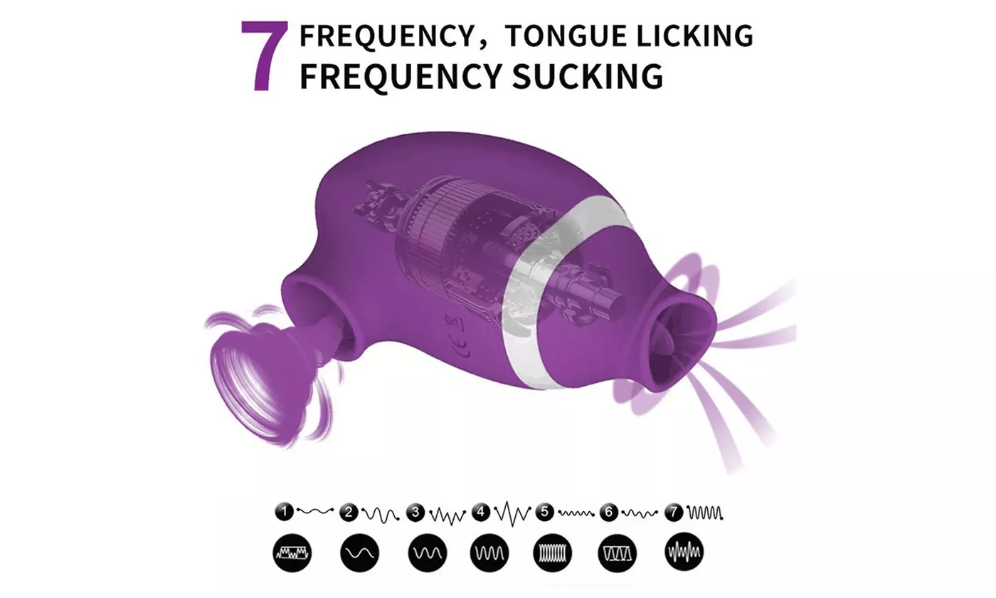 7 Modes Clitoral Licking & Sucking Vibrator with G-Spot Stimulator - Primary Image
