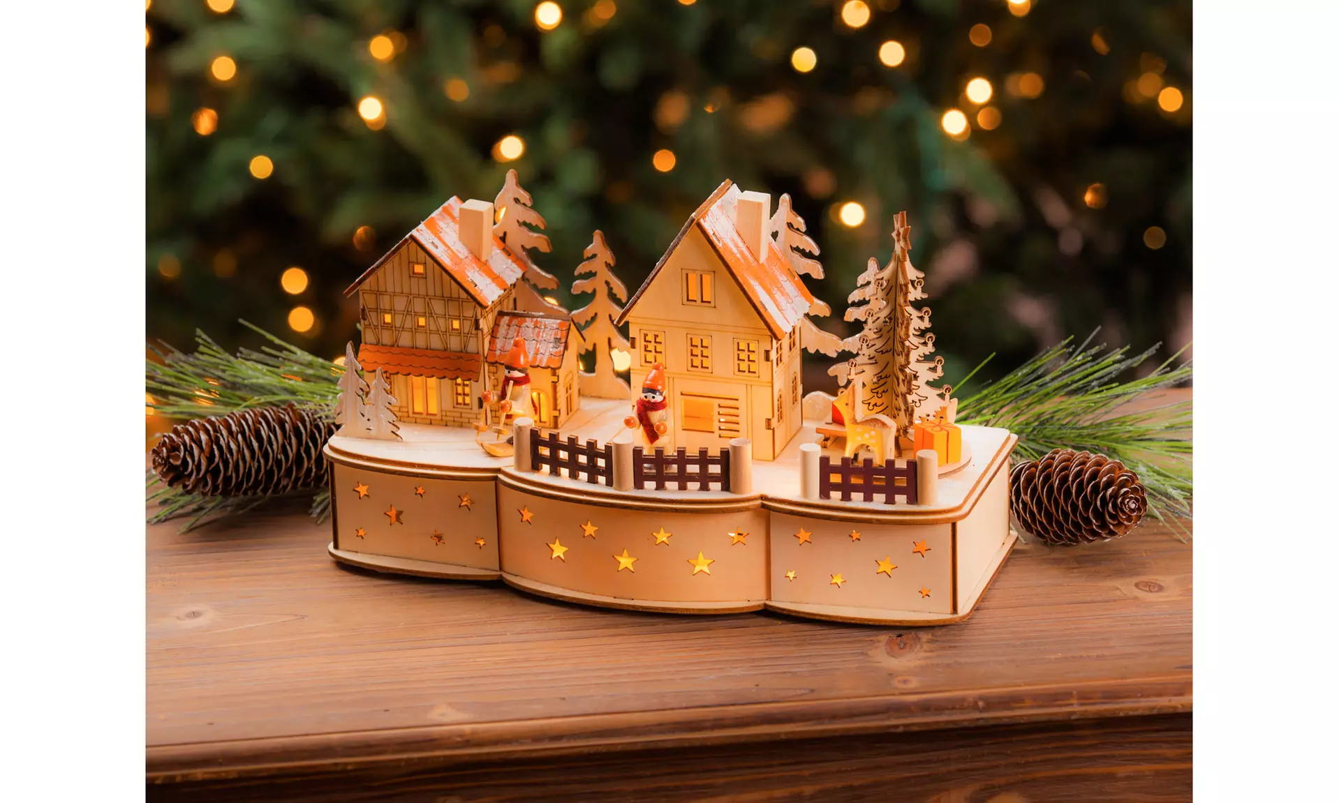 Christmas Village LED Scenes (Music and Motion options available) - Primary Image