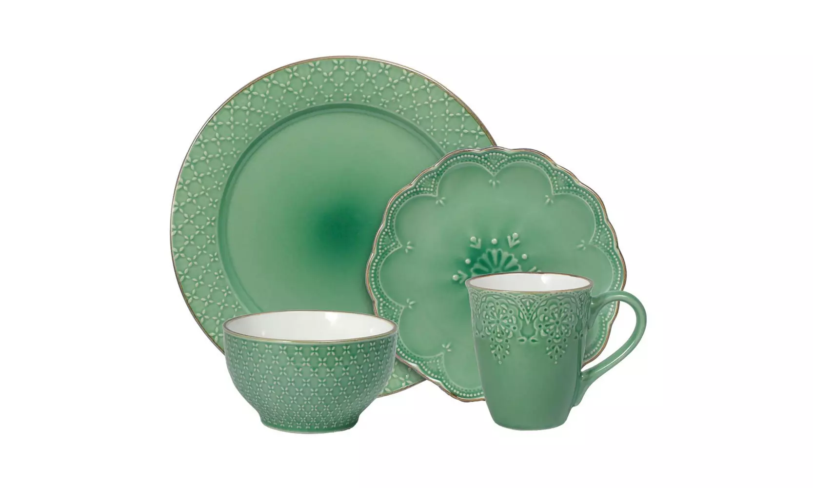 Pfaltzgraff French Lace Green Dinnerware Set (48 Piece)  - Second Medium