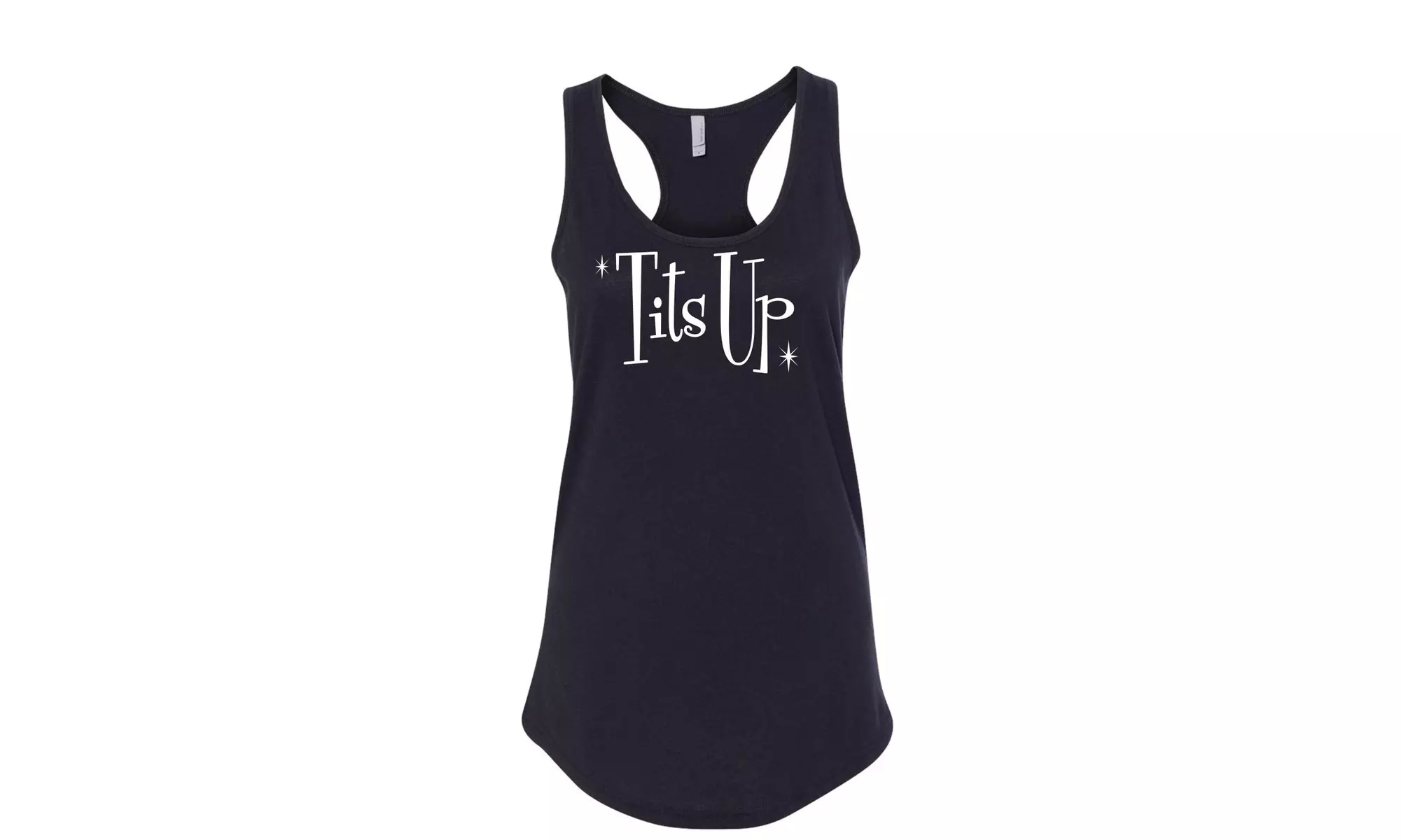 Tits Up Marvelous Mrs. Maisel Ladies Sleeveless Printed Graphic Racerback Tank - Primary Image