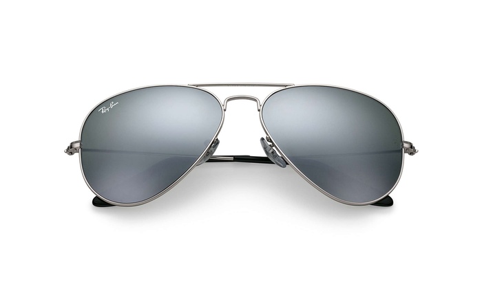 ray ban aviator silver mirror