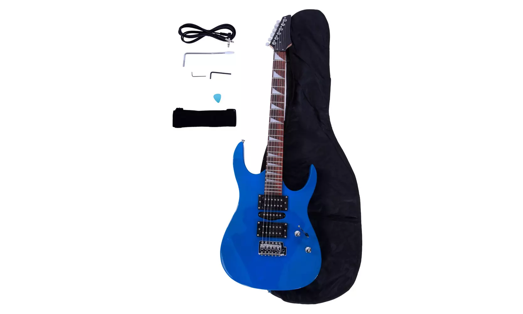 170 Electric Guitar HSH Pickup Bag Strap Paddle Rocker Cable Wrench Tool  - Primary Image