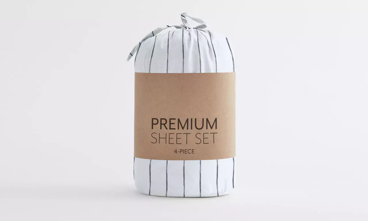 Home Collection Premium Ultra Soft Pattern 4 Piece Bed Sheets Set