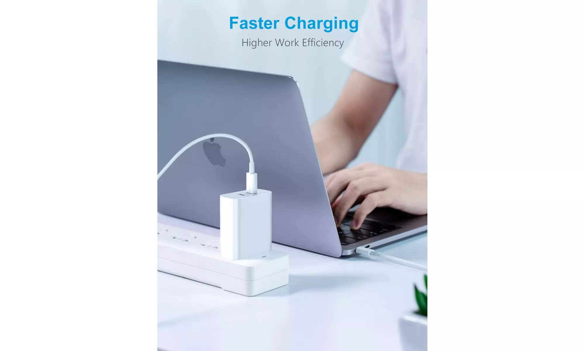 Fast Charger 20W Dual USB-C Power Adapter Samsung iPad Pro iPhone Wall Charger